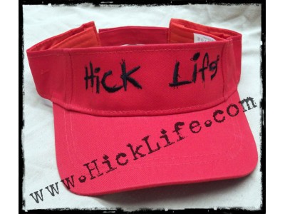 Red Visor Black Hick Life Embroidery